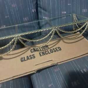 Home Interior glass n brass shelf Price $30